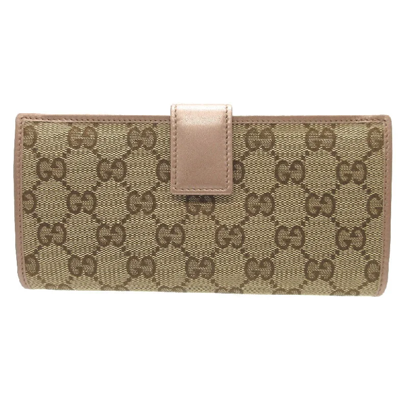 Gucci Marmont bags for women with a contrast - colored interiorGUCCI Long Wallet Purse 245723 GG canvas, leather beige W Hook Wallet  Lovely heart Women Used