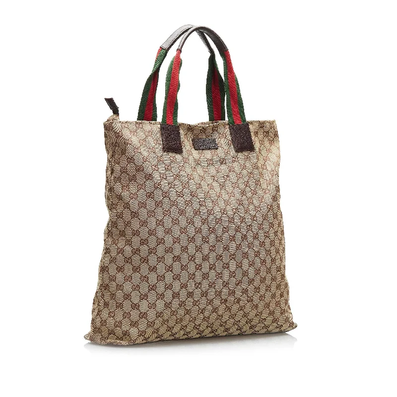 Gucci handbags for women with a beaded trimGucci GG Canvas Web Tote (SHG-sVMmFu)