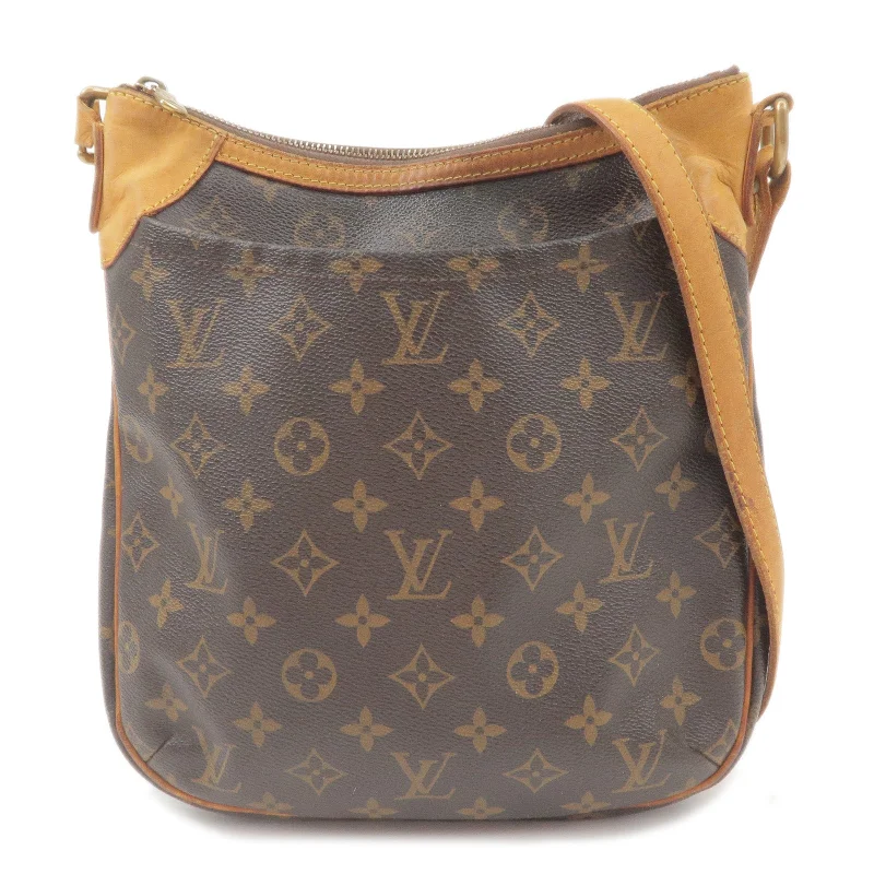 Louis Vuitton tote bags with a printed LV logo on the front for brand visibilityLouis Vuitton Monogram Odeon PM Shoulder Bag M56390