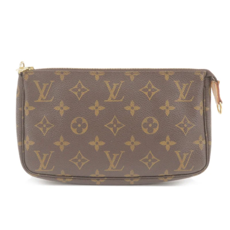 Louis Vuitton bags with a zip - around closure for enhanced securityLouis Vuitton Monogram Pochette Accessoires Hand Bag M51980