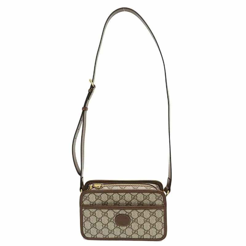 Women Gucci Sylvie bags featuring the signature web stripeGUCCI Interlocking GG Supreme Shoulder Bag 658572 Women's