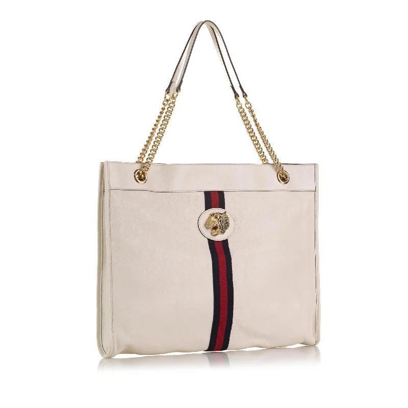 Gucci tote bags for women with a spacious interiorGucci Large Rajah Tote Bag (SHG-XKAdPj)