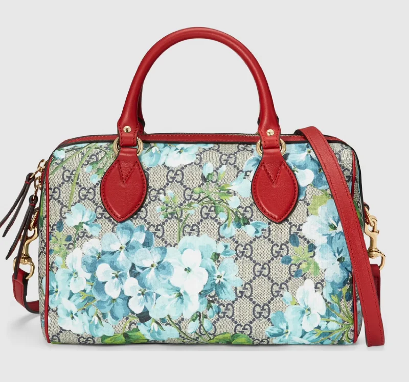 Women Gucci crossbody bags with a keychain holderGUCCI GG Supreme Blooms Boston Bag