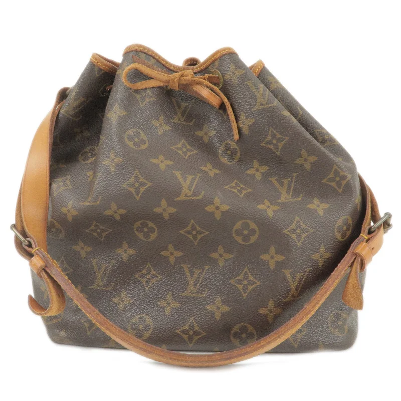 Ladies Louis Vuitton Petite Malle bags with a star - shaped charm for cutenessLouis Vuitton Monogram Petit Noe Shoulder Bag Hand Bag M42226