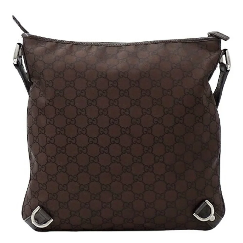 Ladies Gucci shoulder bags with a magnetic - closure flapGUCCI Bag Women's Shoulder Abbey GG Nylon Brown 268642 Crossbody