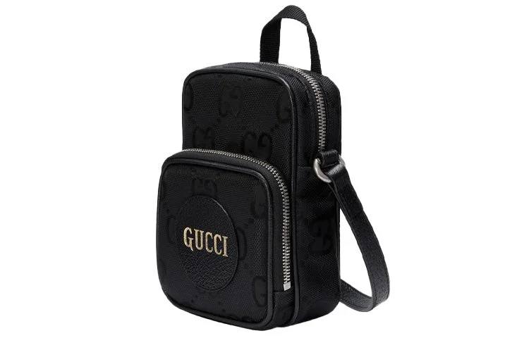 Ladies Gucci shoulder bags with a magnetic - closure flapGUCCI Off The Grid OTG Environmental Friendly Series Logo Leather Logo Nylon handbag Mini Unisex / Black 643882-H9HLN-1000