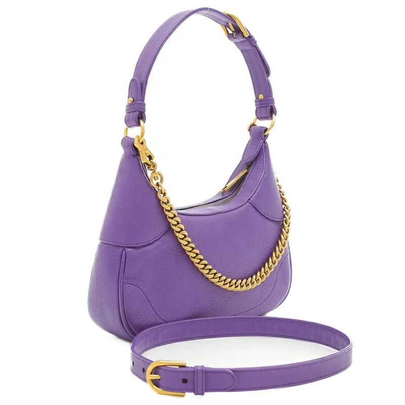 Women Gucci bags with a detachable mobile phone holderGUCCI Aphrodite Small Shoulder Bag Leather Purple 731817