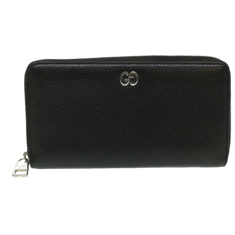 Gucci handbags for women with a metal - framed claspGucci Long Wallet Leather Black