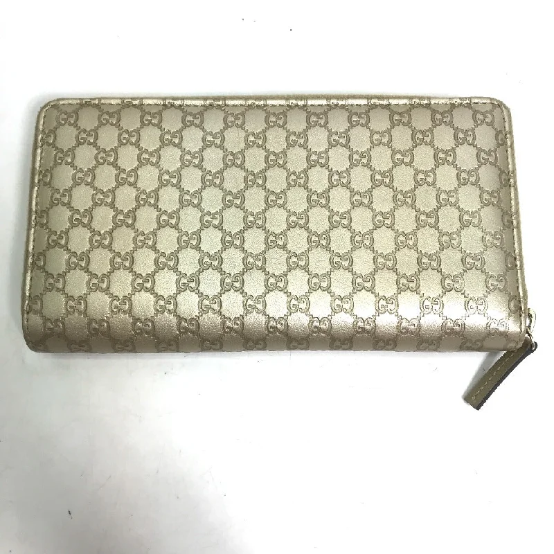 Gucci handbags for women with a metal - framed claspGUCCI Long Wallet Purse 388680 Sima leather gold Guccisima Zip Around mens Used