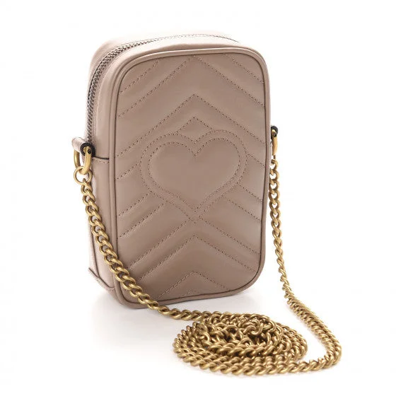 Women Gucci bags with a zippered interior pocketGUCCI Matelasse Mini GG Marmont Crossbody Bag