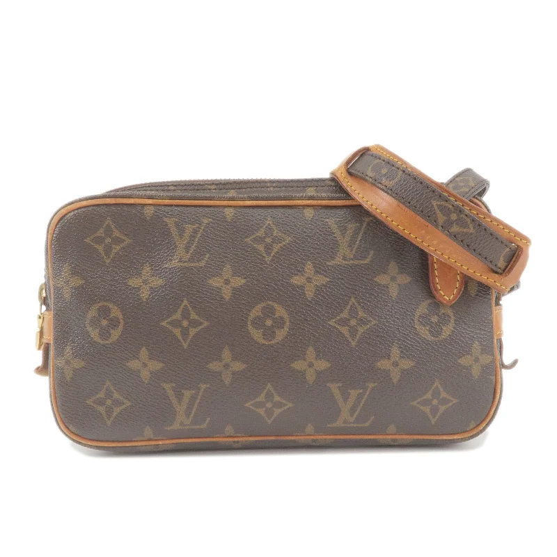 Louis Vuitton tote bags with a water - resistant coating for outdoor useLouis Vuitton Monogram Pochette Marly Bandouliere M51828