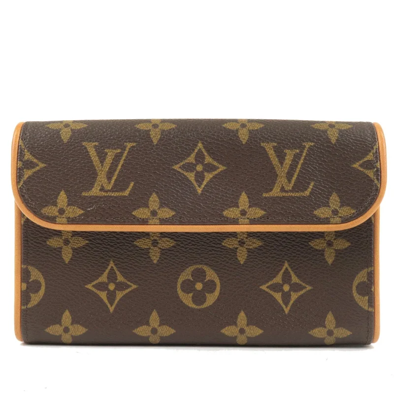 Louis Vuitton crossbody bags with a woven leather strap for textureLouis Vuitton Monogram Pochette Florentine Waist Bag M51855