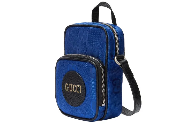 Ladies Gucci Dionysus bags with a detachable shoulder strapGUCCI Off The Grid OTG Environmental Friendly Series Logo Leather Logo Nylon handbag Mini Blue Black 643882-H9HLN-4267