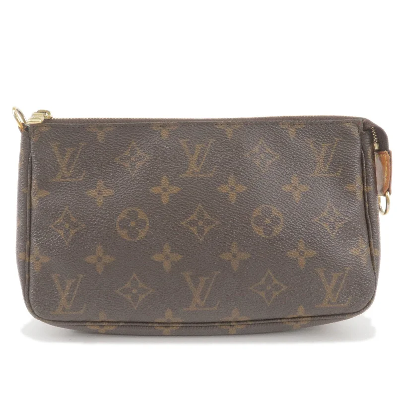 Louis Vuitton Petite Malle bags with a hard - shell structure for uniquenessLouis Vuitton Monogram Pochette Accessoires Hand Bag M51980