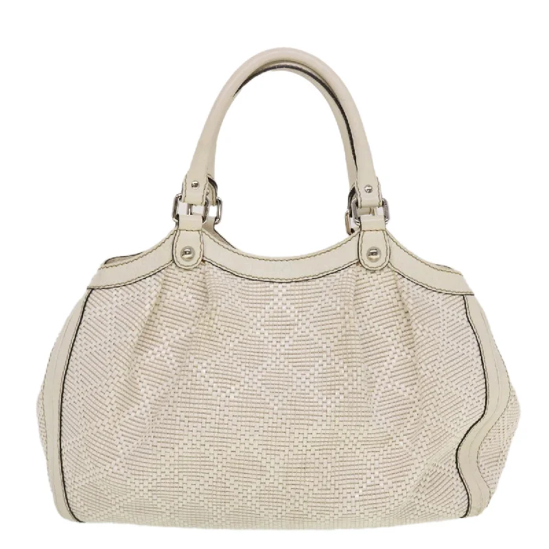 Ladies Gucci Dionysus bags with a detachable shoulder strapGucci Diamante GG Canvas Hand Bag Leather White 211944  am4493