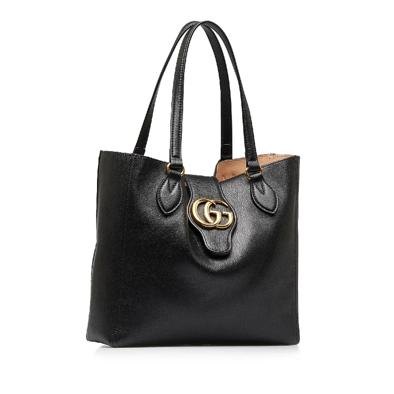 Women Gucci bags with a detachable mirror insideGucci Small Dahlia Double G Tote (SHG-Sr8Ab6)