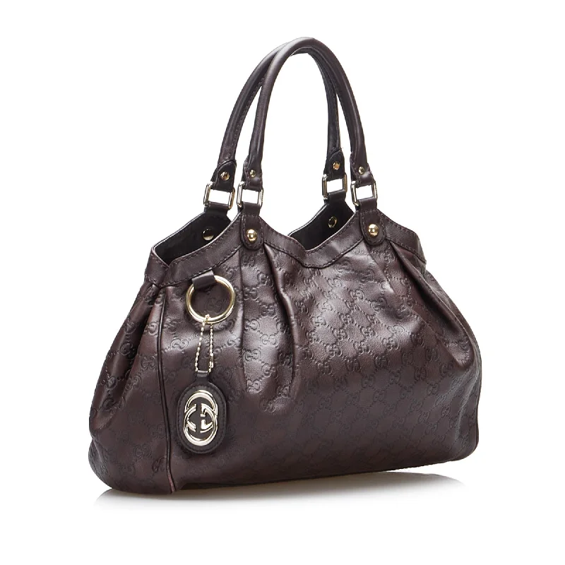 Ladies Gucci shoulder bags with a tassel decorationGucci Guccissima Sukey Tote Bag (SHG-W8dyGq)