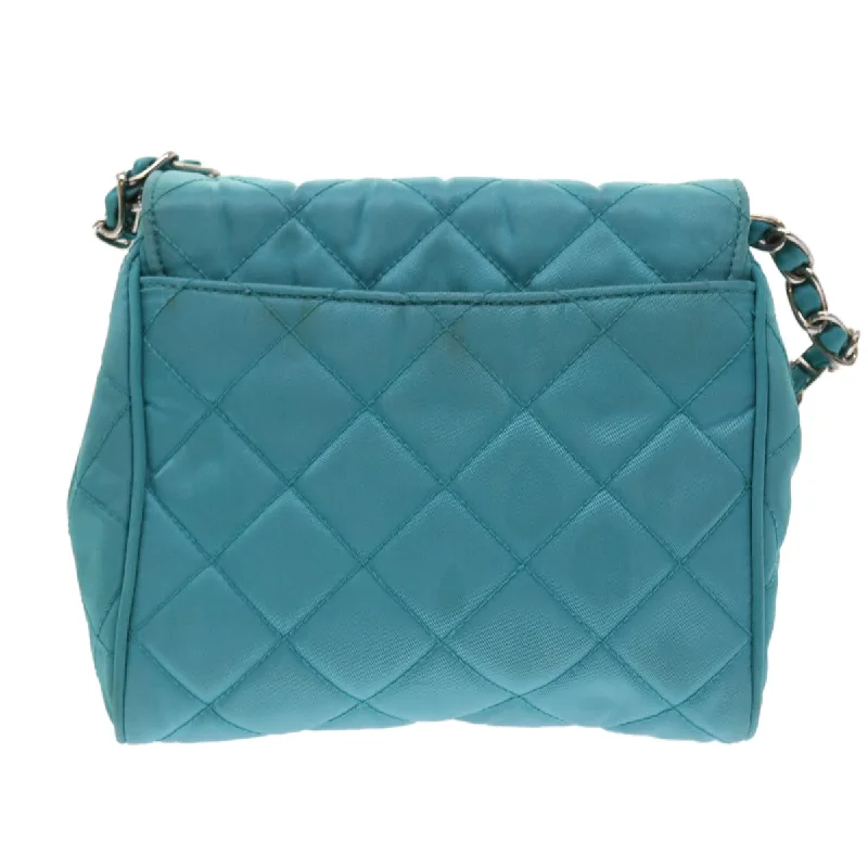 Ladies Prada shoulder bags with a magnetic - closure flap for easy opening and closingPRADA Tessuto Shoulder Bag