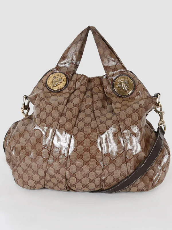 Women Gucci bags with a chain - link trim and a leather bodyGUCCI GG Crystal Hysteria Hobo