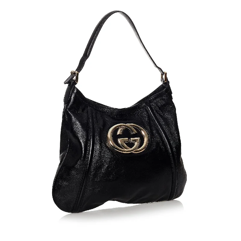 Ladies Gucci Dionysus bags with a chain - link shoulder strapGucci Britt Leather Shoulder Bag (30002)