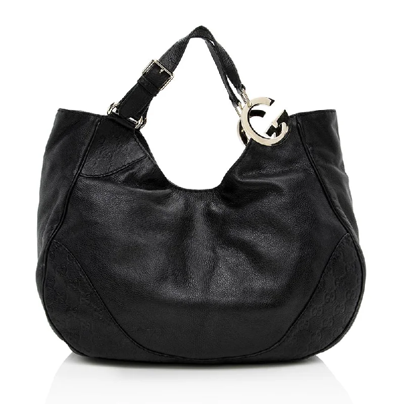 Women Gucci bags with a zip - around closure for securityGucci Leather Charlotte Tote (SHF-13902)