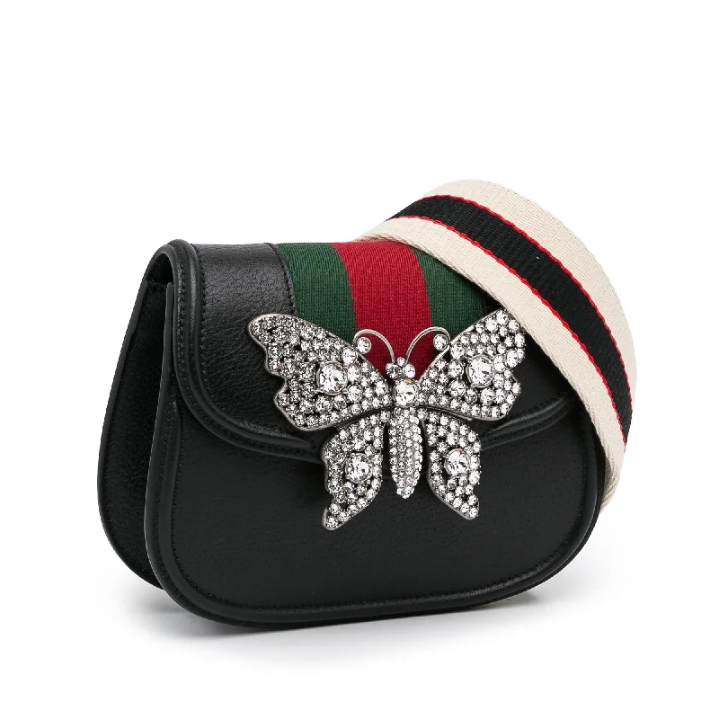 Ladies Gucci Dionysus bags with a detachable shoulder strapGucci Small Linea Totem Crystal Butterfly Crossbody (SHG-G4E6ii)