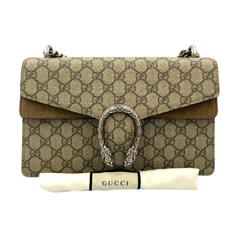 Women Gucci tote bags in GG Supreme canvas for a branded feelGucci Dionysus Small Beige GG Supreme Canvas