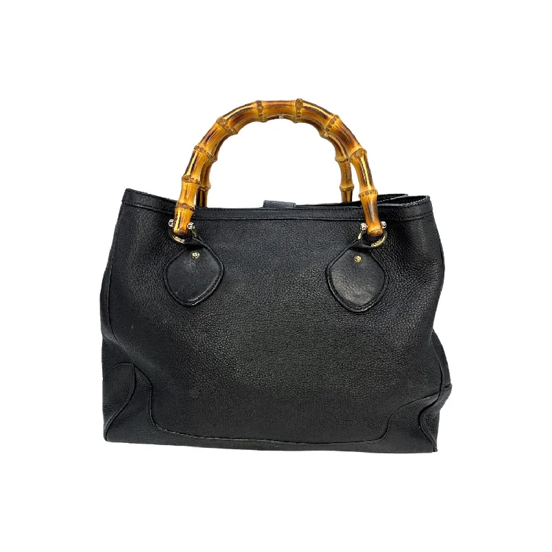 Gucci handbags for women with a metal - framed claspGucci Pebbled Leather Bamboo Diana Tote