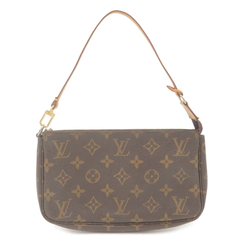 Ladies Louis Vuitton shoulder bags with a single - handle silhouetteLouis Vuitton Monogram Pochette Accessoires Brown M51980