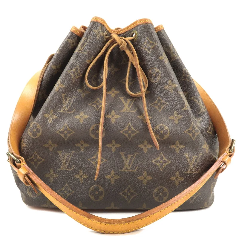 Louis Vuitton Twist bags with a contrast - colored interior for visual interestLouis Vuitton Monogram Petit Noe Shoulder Bag M42226