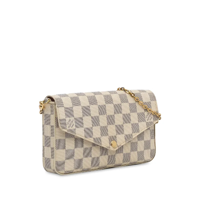 Louis Vuitton Twist bags with the iconic LV - turnlock closureLouis Vuitton Damier Azur Pochette Felicie (4bbF2F)