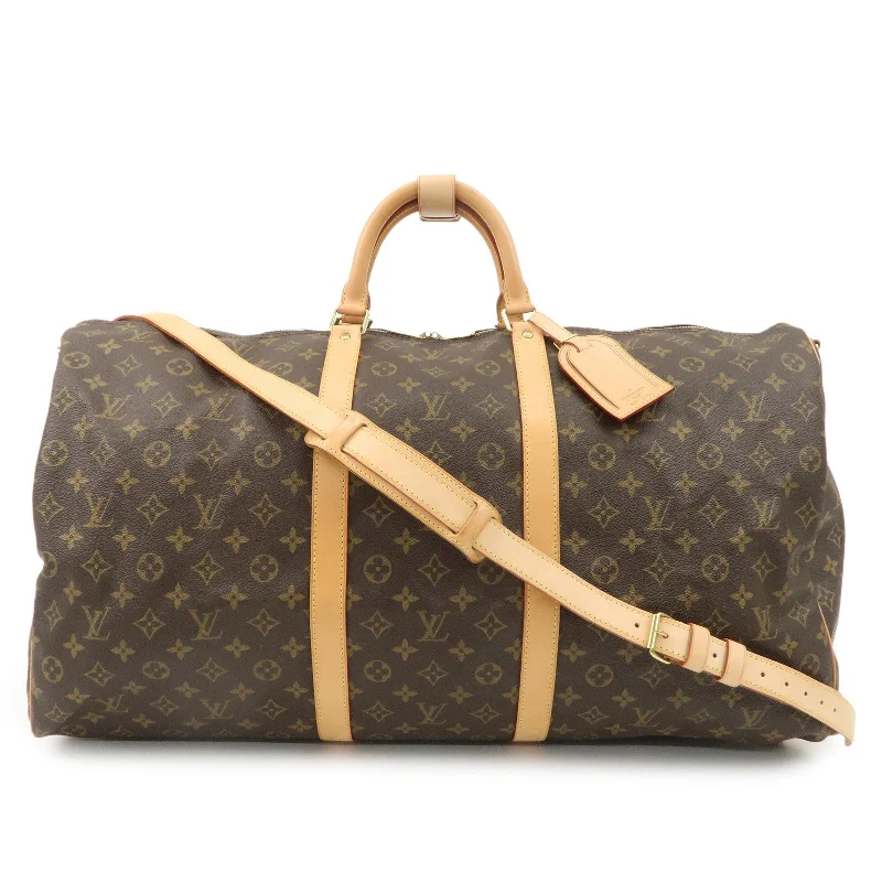 Louis Vuitton handbags with a metal - framed clasp for durabilityLouis Vuitton Monogram Keep All Bandouliere 60 Bag M41412