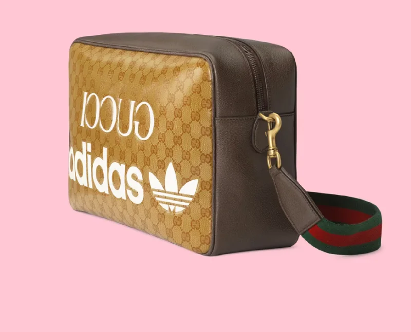 Women Gucci Sylvie bags with a leather - wrapped handleGUCCI ADIDAS X GG GUCCI MEDIUM SHOULDER BAG