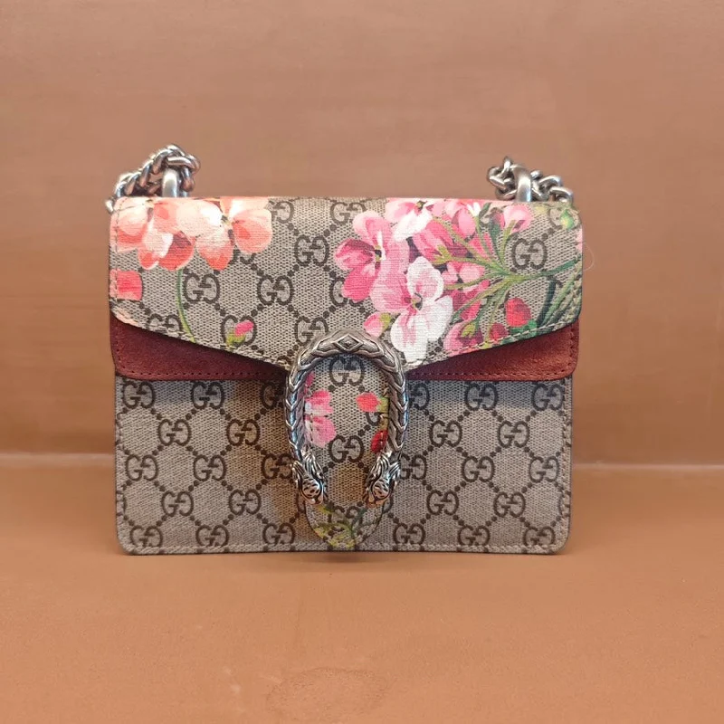 Gucci backpacks for women with a hidden back pocketGucci Dionysus Blooms Print GG Coated Canvas Bag