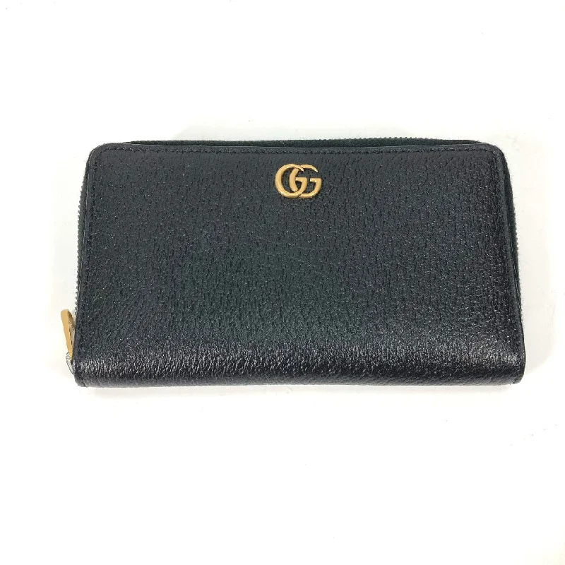 Ladies Gucci shoulder bags with a single - handle designGUCCI Long Wallet Purse 699304 leather black Belt bag Waist bag GG mens Used