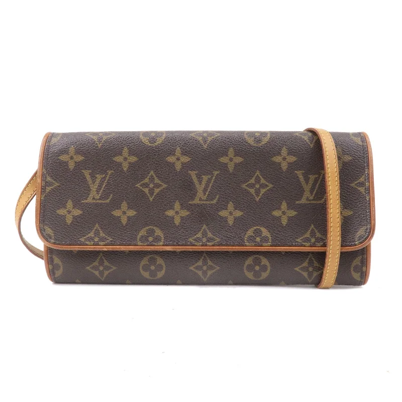 Louis Vuitton bags with a zippered interior pocket for better organizationLouis Vuitton Monogram Pochette Twin GM 2Way Bag Brown M51852