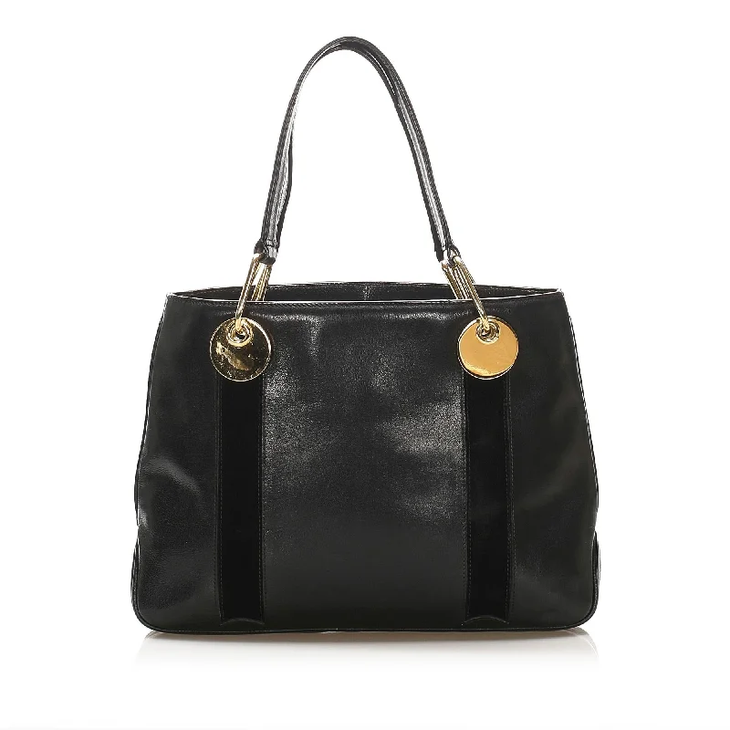 Ladies Gucci shoulder bags with a single - handle designGucci Leather Tote Bag (SHG-15196)