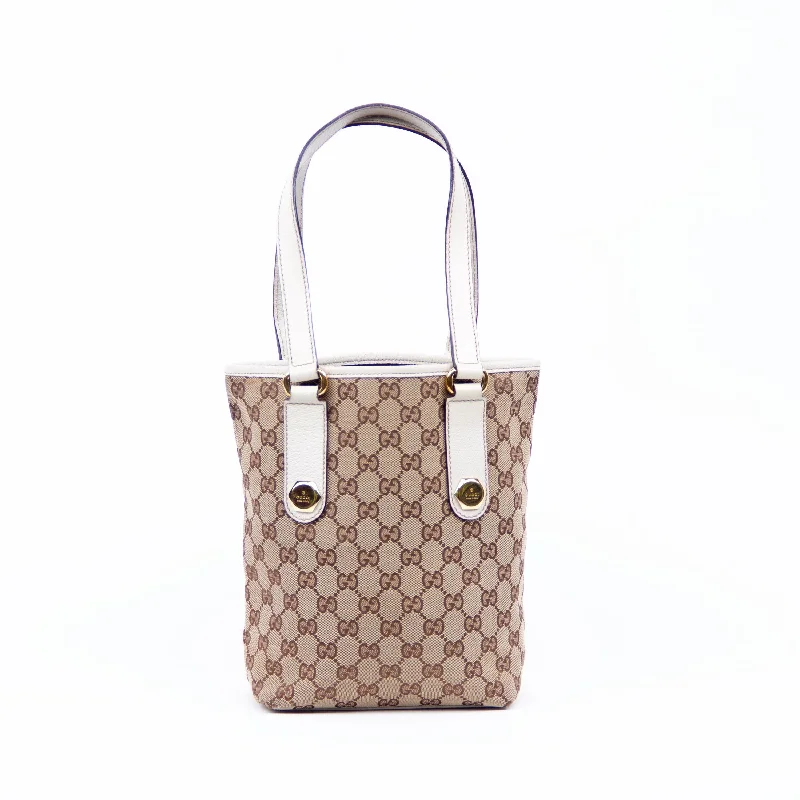 Women Gucci crossbody bags with a printed floral patternBrown & Ivory GG Tote Bag