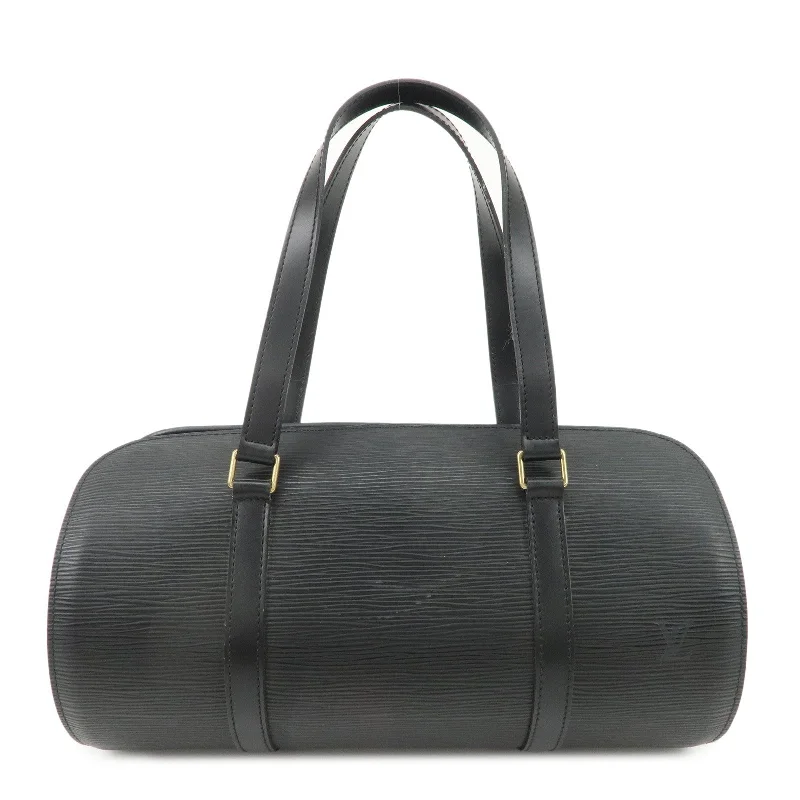 Louis Vuitton tote bags with a spacious interior and multiple pocketsLouis Vuitton Epi Soufflot Hand Bag Noir Black M52862