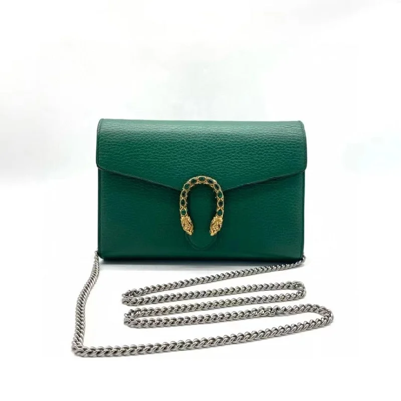 Gucci Marmont bags for women with a snakeskin - effect panelGucci Dionysus Small Shoulder Bag Emerald Green Leather with Chain Strap