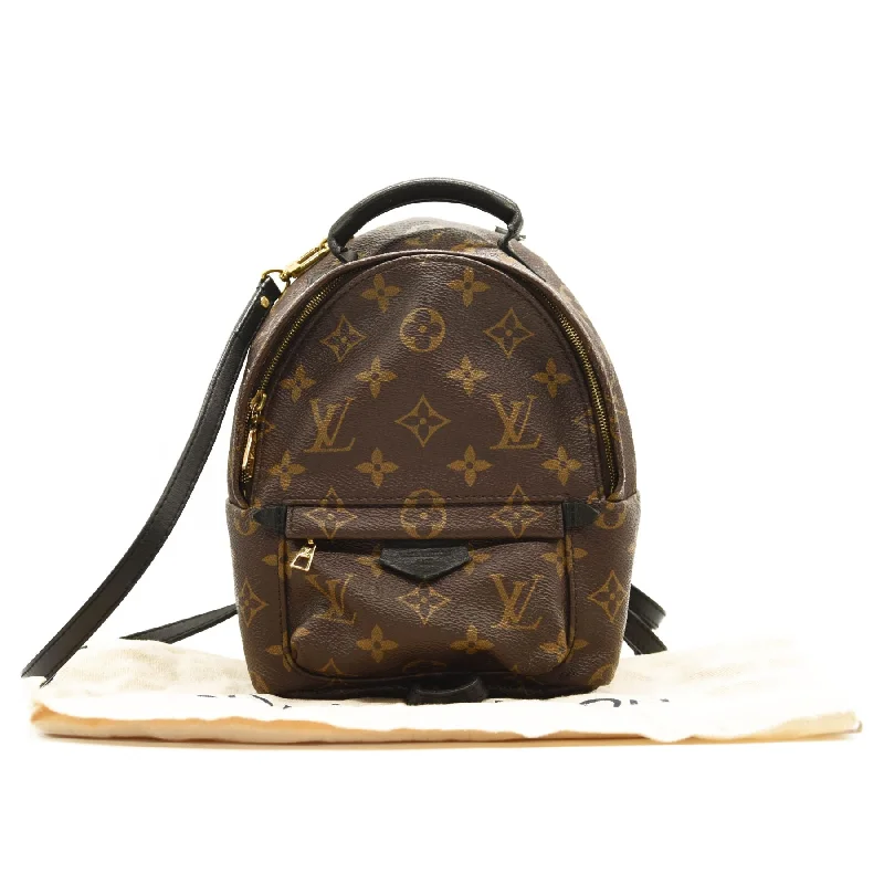 Louis Vuitton Petite Malle bags with a hard - shell structure for uniquenessLOUIS VUITTON Monogram Palm Springs Backpack Mini