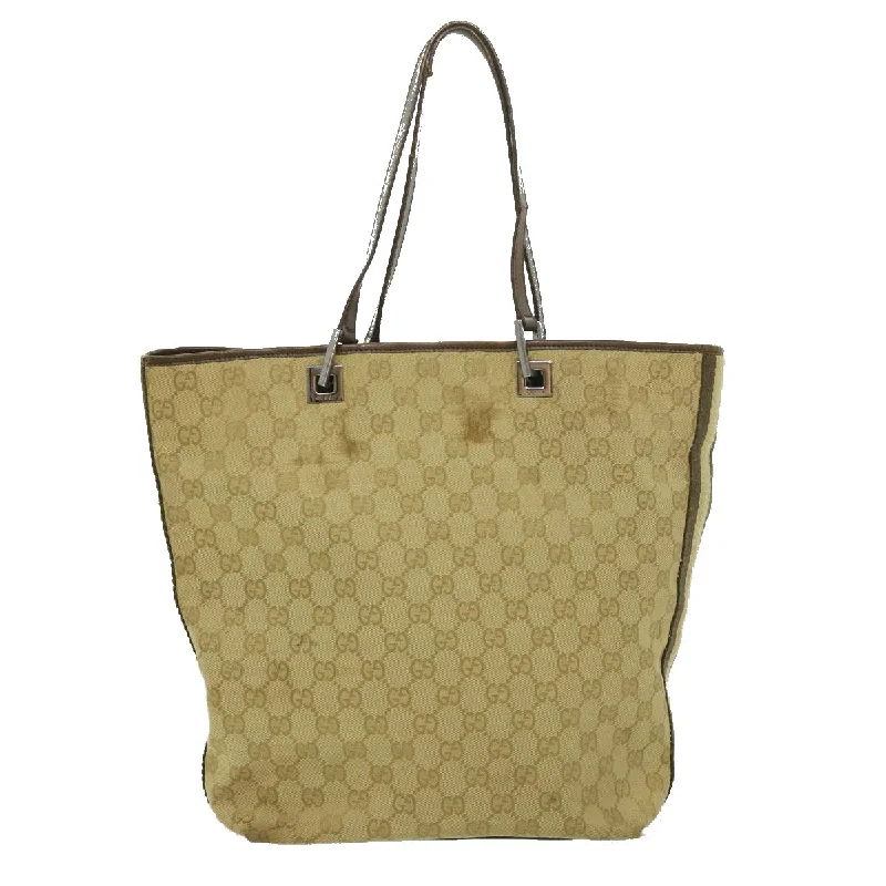 Women Gucci crossbody bags with a woven leather strapGUCCI GG Canvas Tote Bag Beige  ki2268