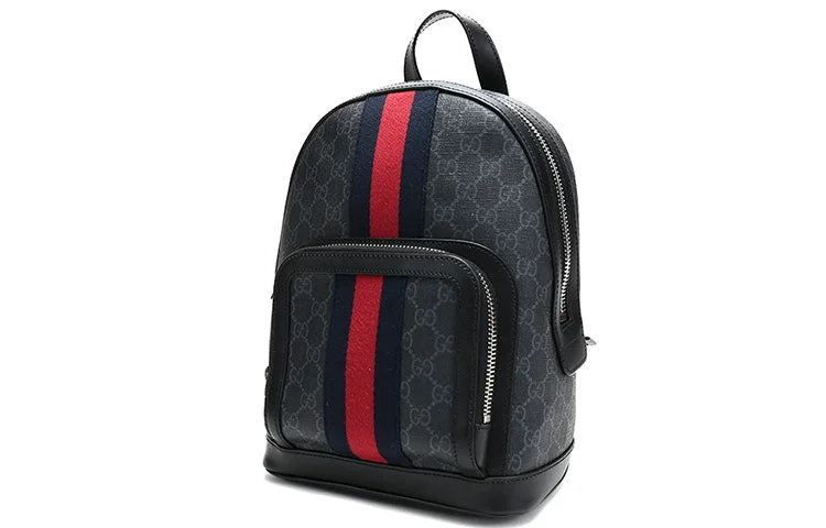 Gucci tote bags for women with a water - resistant coatingGUCCI Logo Backpack 'Black' 598102-92TAN-1071