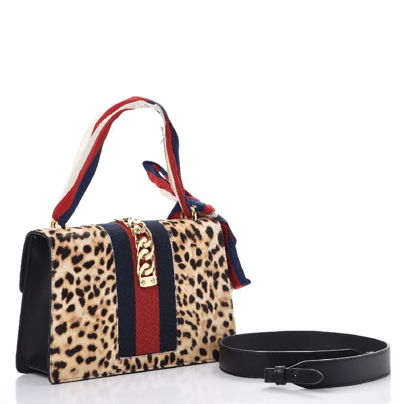 Ladies Gucci Dionysus bags with a detachable shoulder strapGucci Sylvie Shoulder Leopard Print Bag