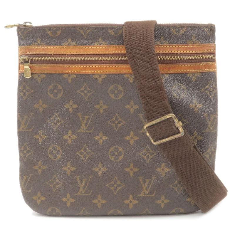 Louis Vuitton bags with a snap - button closure and a decorative charm for styleLouis Vuitton Monogram Pochette Bosphore Shoulder Bag M40044