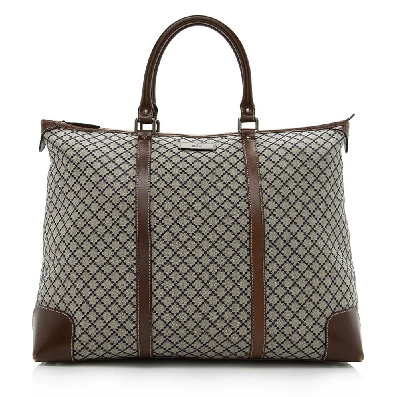 Ladies Gucci shoulder bags with a wide - width strapGucci Diamante Canvas Joy Large Zip Tote (SHF-14091)