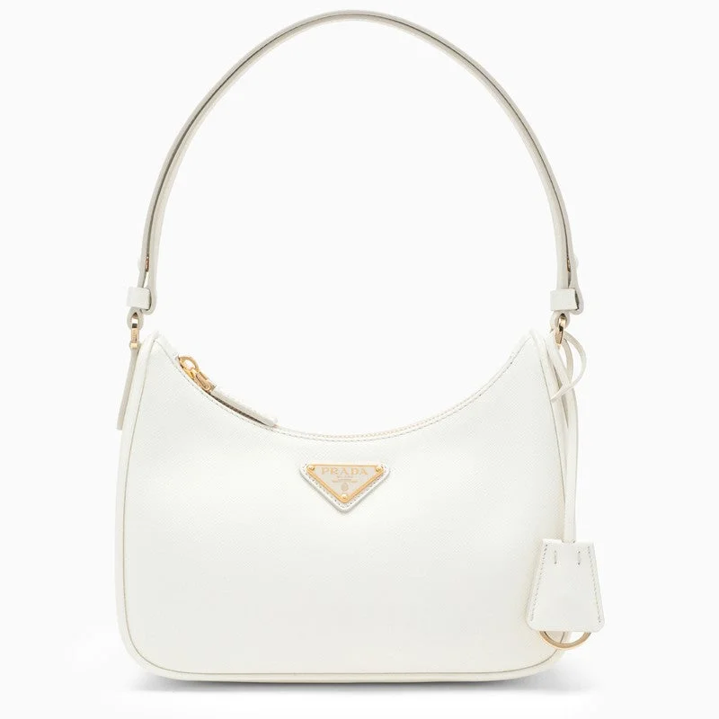 Prada crossbody bags with adjustable nylon straps for comfort and durabilityPrada Re-Edition White Mini Bag In Saffiano Women