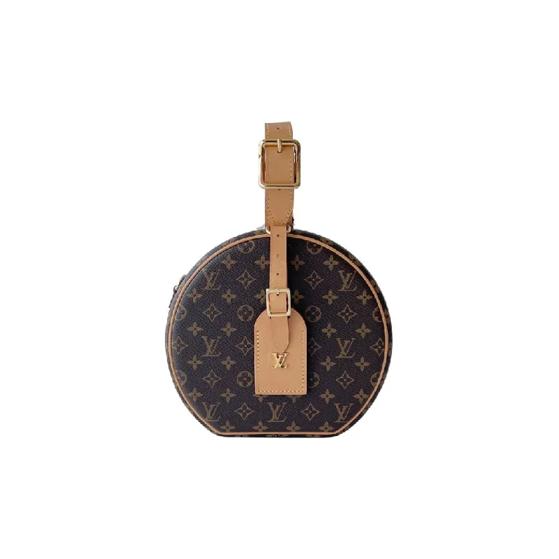 Ladies Louis Vuitton shoulder bags with a wide - width strap for comfortLouis Vuitton Monogram Petite Boite Chapeau