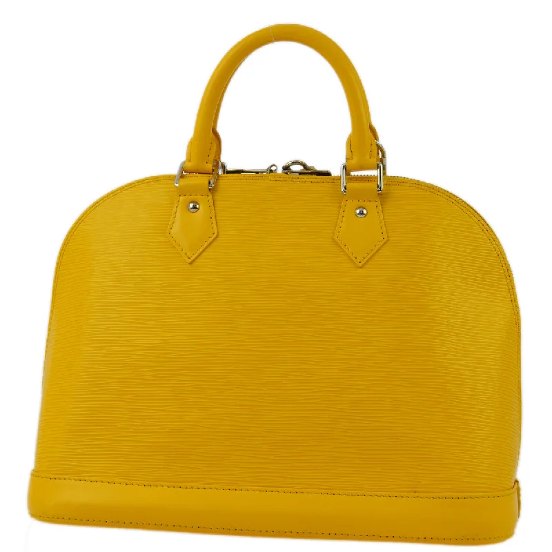 Louis Vuitton Petite Malle bags with a hard - shell structure for uniquenessLouis Vuitton 2013 Yellow Alma PM Handbag Epi M40619