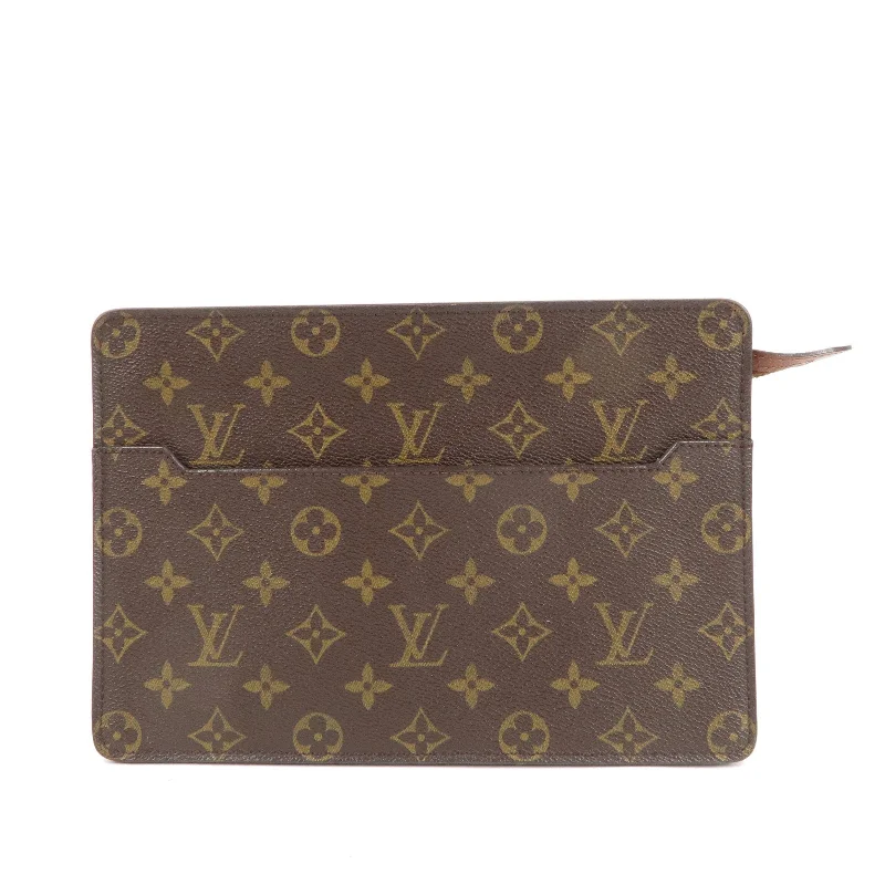 Louis Vuitton Twist bags with a contrast - colored interior for visual interestLouis Vuitton Monogram Pochette Homme Clutch Bag Brown M51795